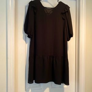 Black Boho Midi Dress by Divided H & M - size Medium